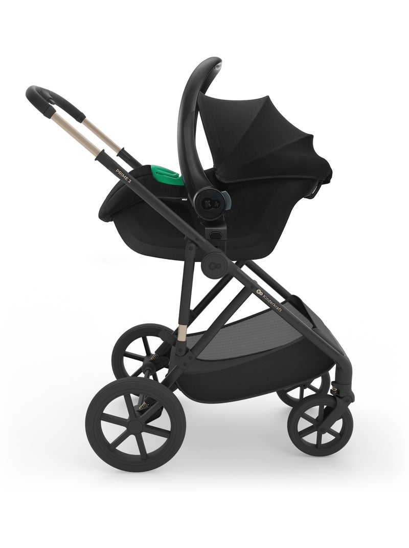 Poussette Kinderkraft PRIME 3 3-en-1 travel system MINK PRO 2 adaptateurs pliage avec siège Noir - Kiabi