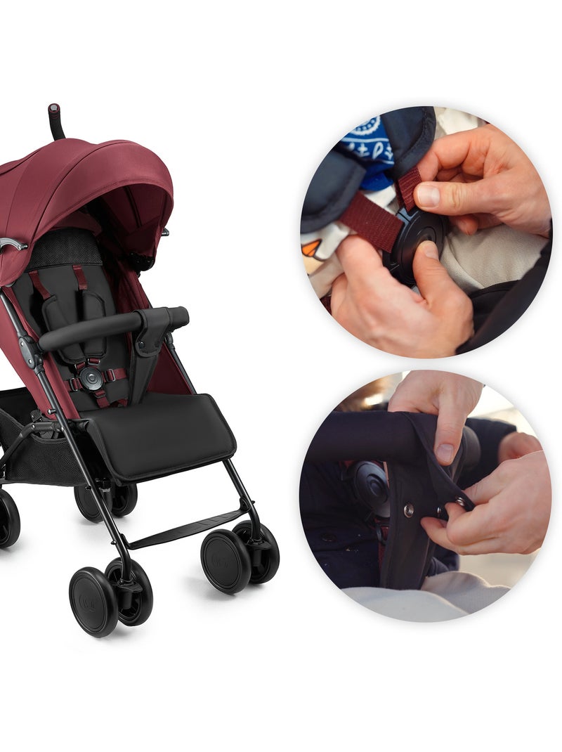 Poussette Kinderkraft SIESTA 2, ultra légère 7,9 kg, jusqu'à 22 kg, dossier inclinable Rouge - Kiabi