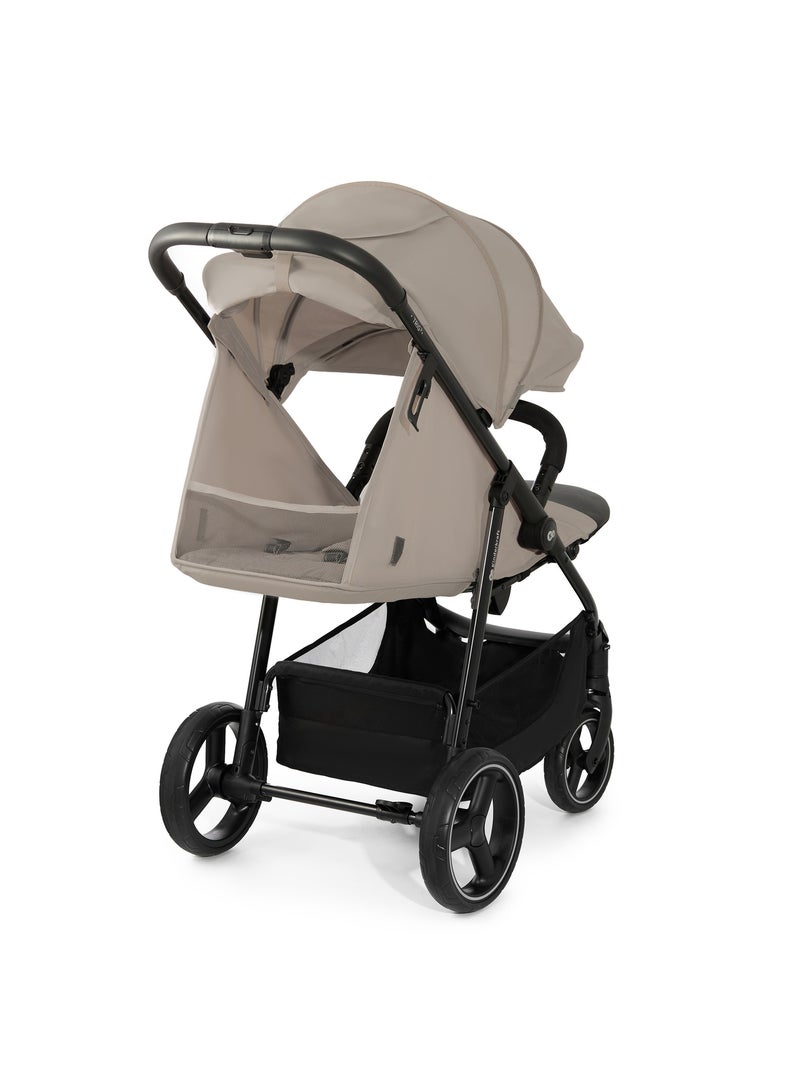 Poussette Kinderkraft TRIG 3 Pliable d’Une Main, Dossier Allongeable et Roues Amorties Beige - Kiabi