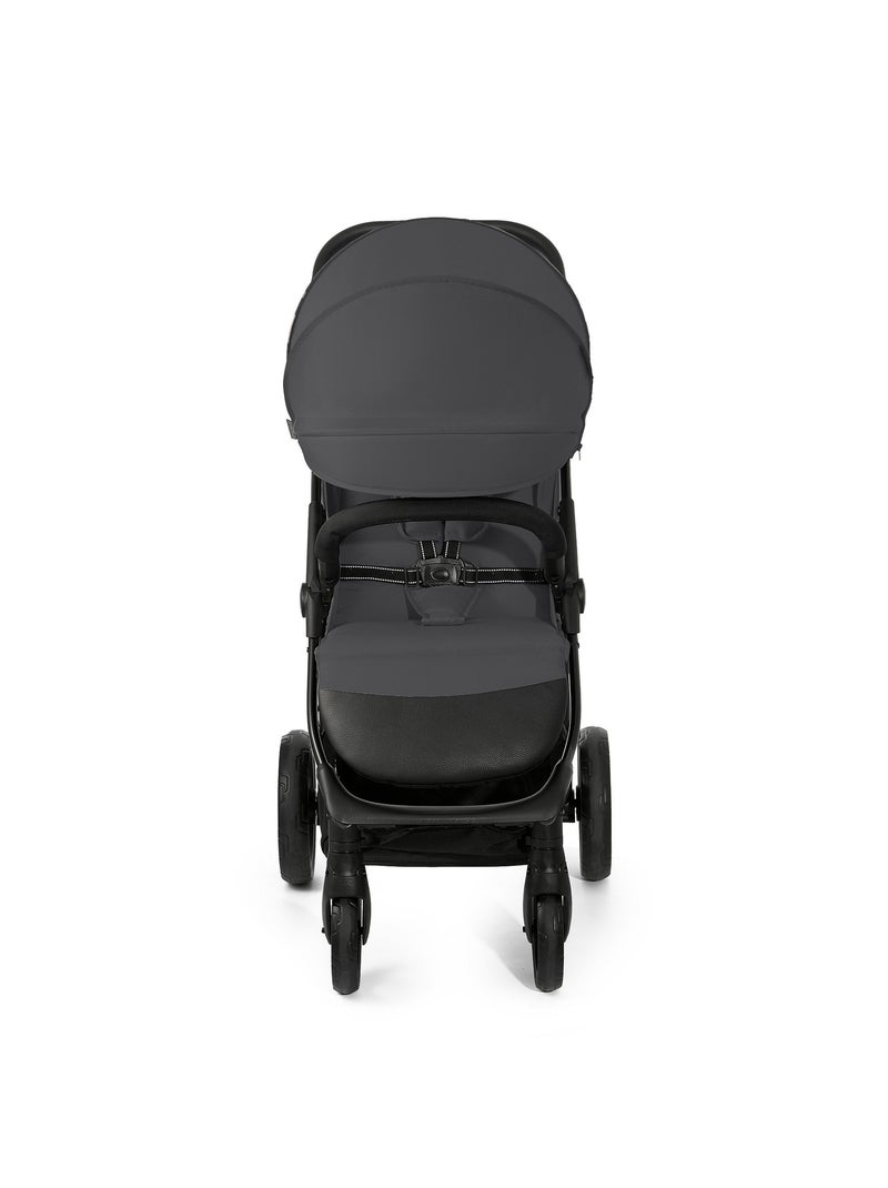 Poussette Kinderkraft TRIG 3 Pliable d’Une Main, Dossier Allongeable et Roues Amorties Gris - Kiabi