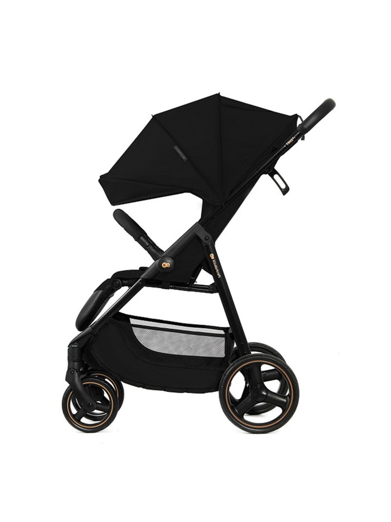 Poussette Kinderkraft TRIG 3 Pliable d’Une Main, Dossier Allongeable et Roues Amorties Noir - Kiabi
