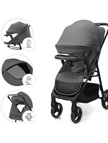 Poussette Kinderkraft TRIG 3 TR AVEC PLATEAU, roues increvables avec suspensions, pivot 360°