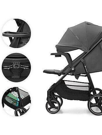 Poussette Kinderkraft TRIG 3 TR AVEC PLATEAU, roues increvables avec suspensions, pivot 360°
