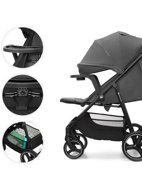 Poussette Kinderkraft TRIG 3 TR AVEC PLATEAU, roues increvables avec suspensions, pivot 360° - Kiabi