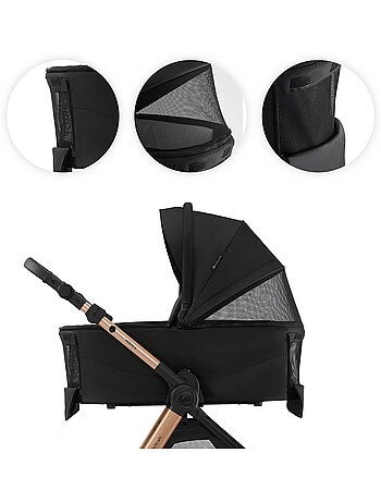 Poussette Kinderkraft VESTO 2 2 en 1 pliable avec siège face parent ou monde et grandes roues