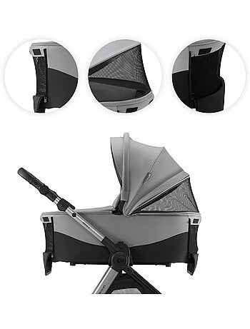 Poussette Kinderkraft VESTO 2 2 en 1 pliable avec siège face parent ou monde et grandes roues
