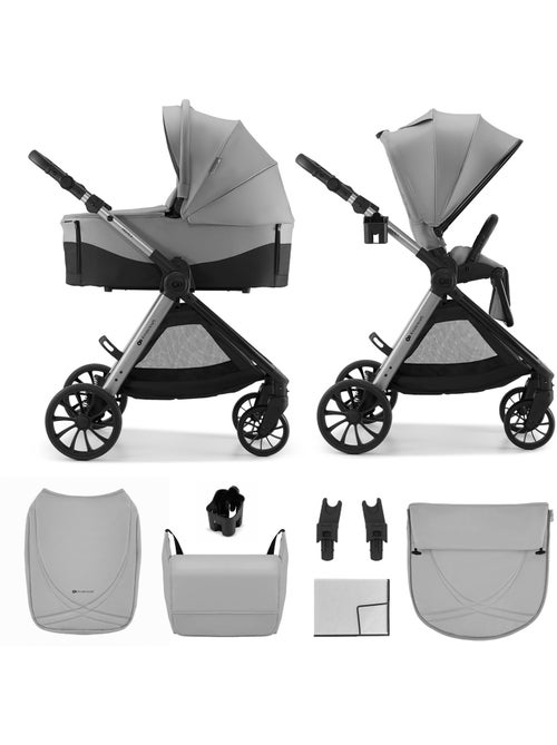 Poussette Kinderkraft VESTO 2 2 en 1 pliable avec siège face parent ou monde et grandes roues - Kiabi Poussette Kinderkraft VESTO 2 2 en 1 pliable avec siège face parent ou monde et grandes roues - Kiabi