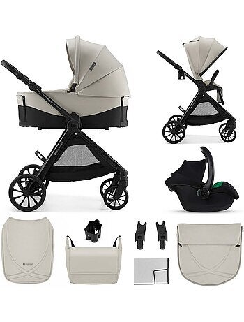Poussette Kinderkraft VESTO 2 3 en 1 avec siège auto MINK PRO 2, siège réversible et pliage compact