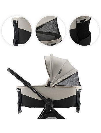 Poussette Kinderkraft VESTO 2 3 en 1 avec siège auto MINK PRO 2, siège réversible et pliage compact