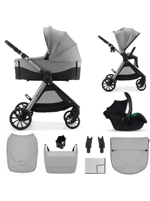 Poussette Kinderkraft VESTO 2 3 en 1 avec siège auto MINK PRO 2, siège réversible et pliage compact - Kiabi Poussette Kinderkraft VESTO 2 3 en 1 avec siège auto MINK PRO 2, siège réversible et pliage compact - Kiabi