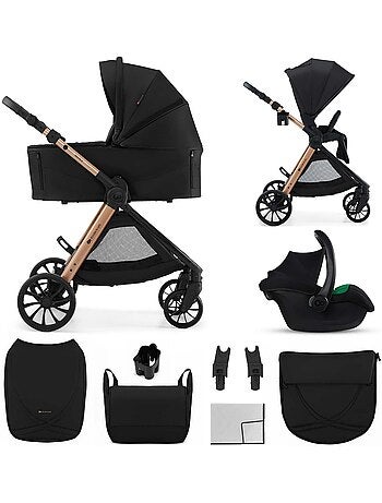 Poussette Kinderkraft VESTO 2 3 en 1 avec siège auto MINK PRO 2, siège réversible et pliage compact
