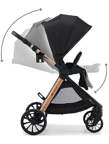 Poussette Kinderkraft VESTO 2 3 en 1 avec siège auto MINK PRO 2, siège réversible et pliage compact