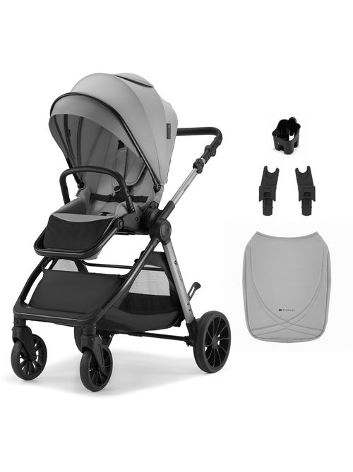Poussette Kinderkraft VESTO 2, memory buttons, assise amovible 1 main, roues 8/11", harnais 5 points - Kiabi