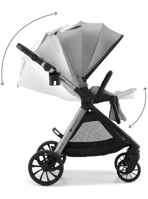 Poussette Kinderkraft VESTO 2, memory buttons, assise amovible 1 main, roues 8/11", harnais 5 points - Kiabi