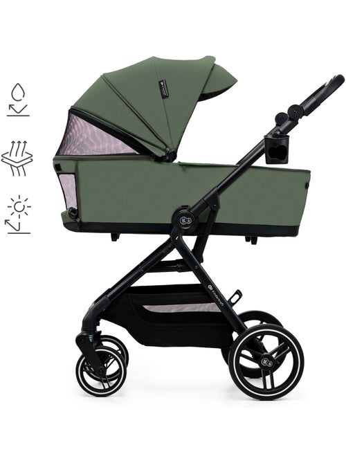 Poussette Kinderkraft YOXI 2 en 1 avec nacelle pliable, siège réversible et roues increvables - Kiabi Poussette Kinderkraft YOXI 2 en 1 avec nacelle pliable, siège réversible et roues increvables - Kiabi