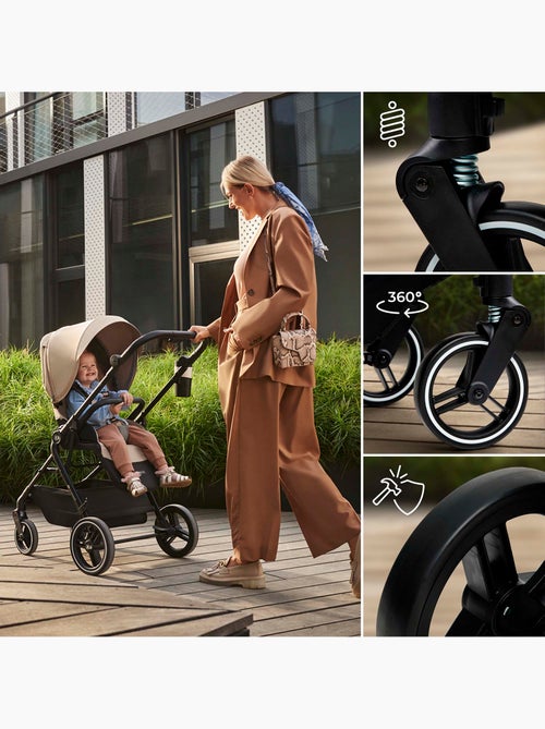 Poussette Kinderkraft YOXI 2 en 1 avec nacelle, siège réversible, roues increvables et UPF50+ - Kiabi Poussette Kinderkraft YOXI 2 en 1 avec nacelle, siège réversible, roues increvables et UPF50+ - Kiabi