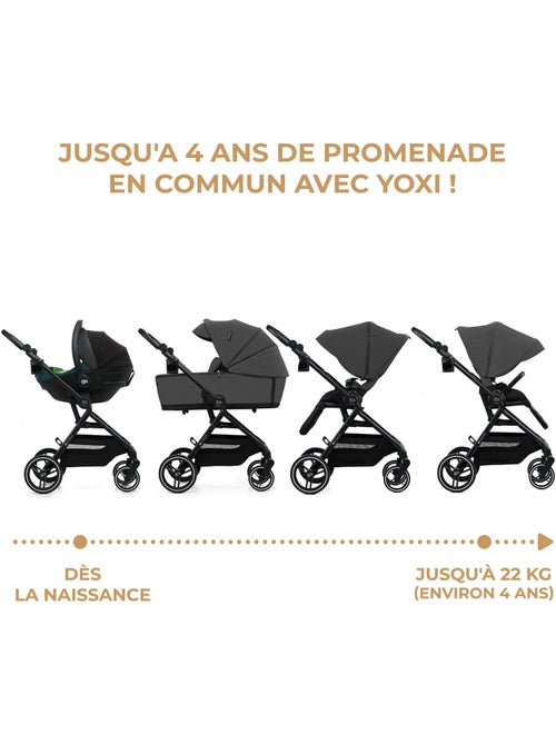 Poussette Kinderkraft YOXI 3 en 1 avec siège auto MINK PRO I-SIZE et roues increvables - Kiabi Poussette Kinderkraft YOXI 3 en 1 avec siège auto MINK PRO I-SIZE et roues increvables - Kiabi