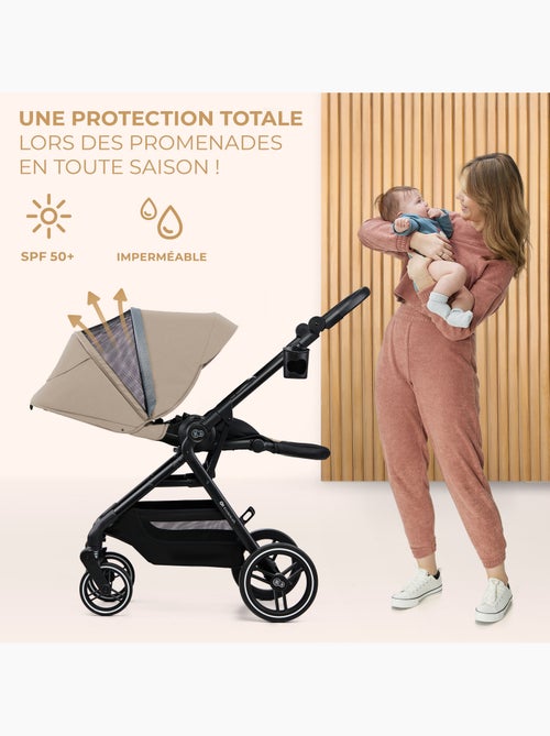 Poussette Kinderkraft YOXI avec siège réversible, roues increvables, pliage facile et UPF50+ - Kiabi