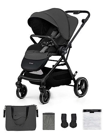 Poussette Kinderkraft YOXI avec siège réversible, roues increvables, pliage facile et UPF50+