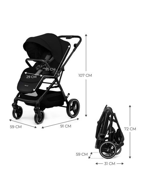 Poussette Kinderkraft YOXI avec siège réversible, roues increvables, pliage facile et UPF50+ - Kiabi Poussette Kinderkraft YOXI avec siège réversible, roues increvables, pliage facile et UPF50+ - Kiabi