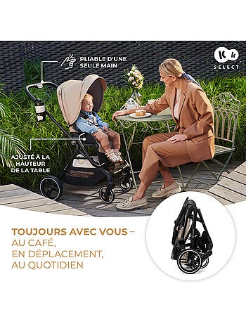 Poussette Kinderkraft YOXI avec siège réversible, roues increvables, pliage facile et UPF50+