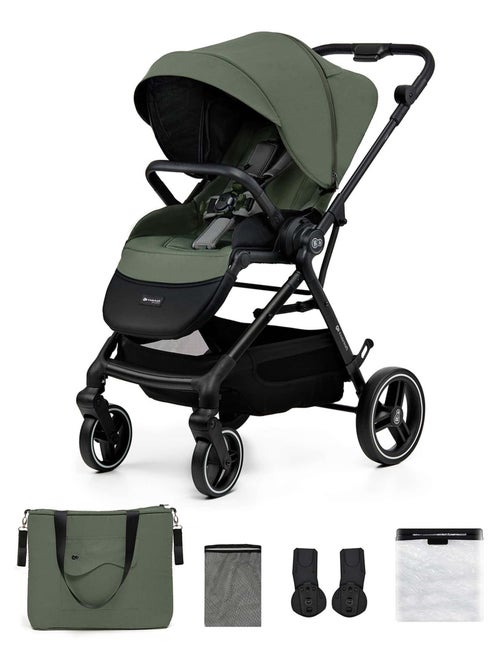 Poussette Kinderkraft YOXI avec siège réversible, roues increvables, pliage facile et UPF50+ - Kiabi