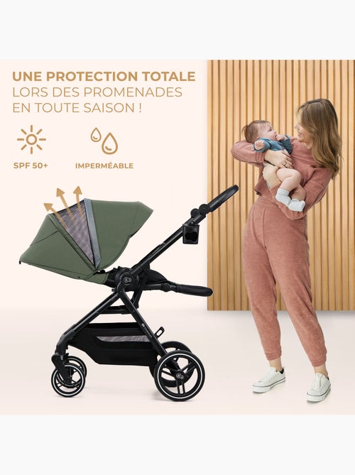 Poussette Kinderkraft YOXI avec siège réversible, roues increvables, pliage facile et UPF50+ - Kiabi