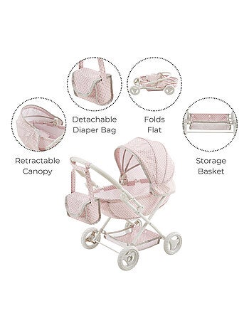 Poussette Landau pour Poupée Polka Dot Princess