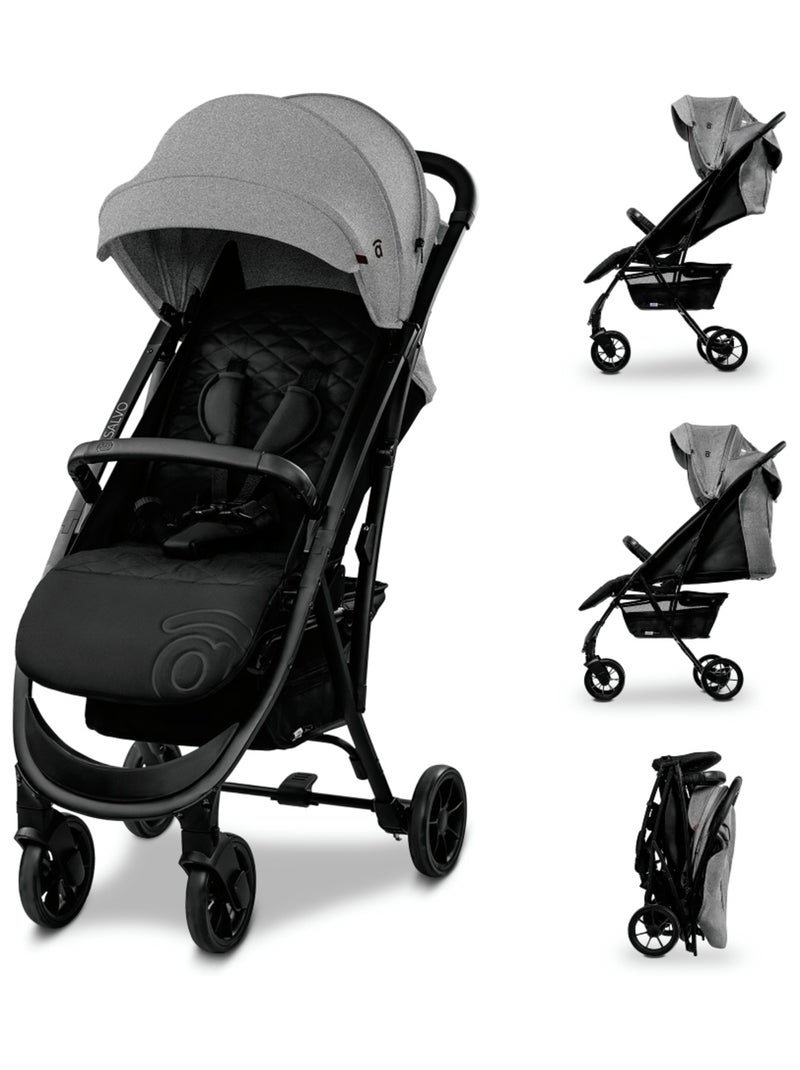 Poussette légère, compacte, 3 positions, facile à nettoyer - Cotton 2 Gris - Kiabi