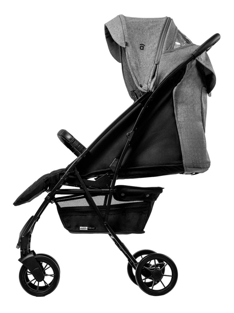 Poussette légère, compacte, 3 positions, facile à nettoyer - Cotton 2 Gris - Kiabi