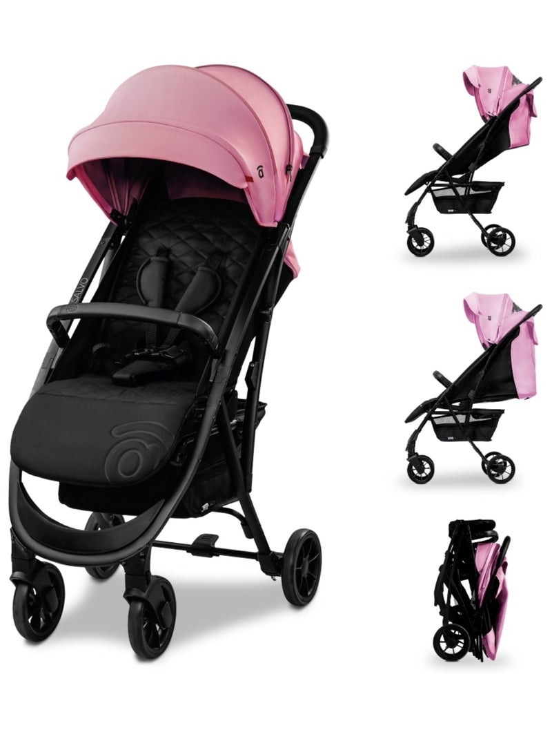 Poussette légère, compacte, 3 positions, facile à nettoyer - Cotton 2 Rose - Kiabi