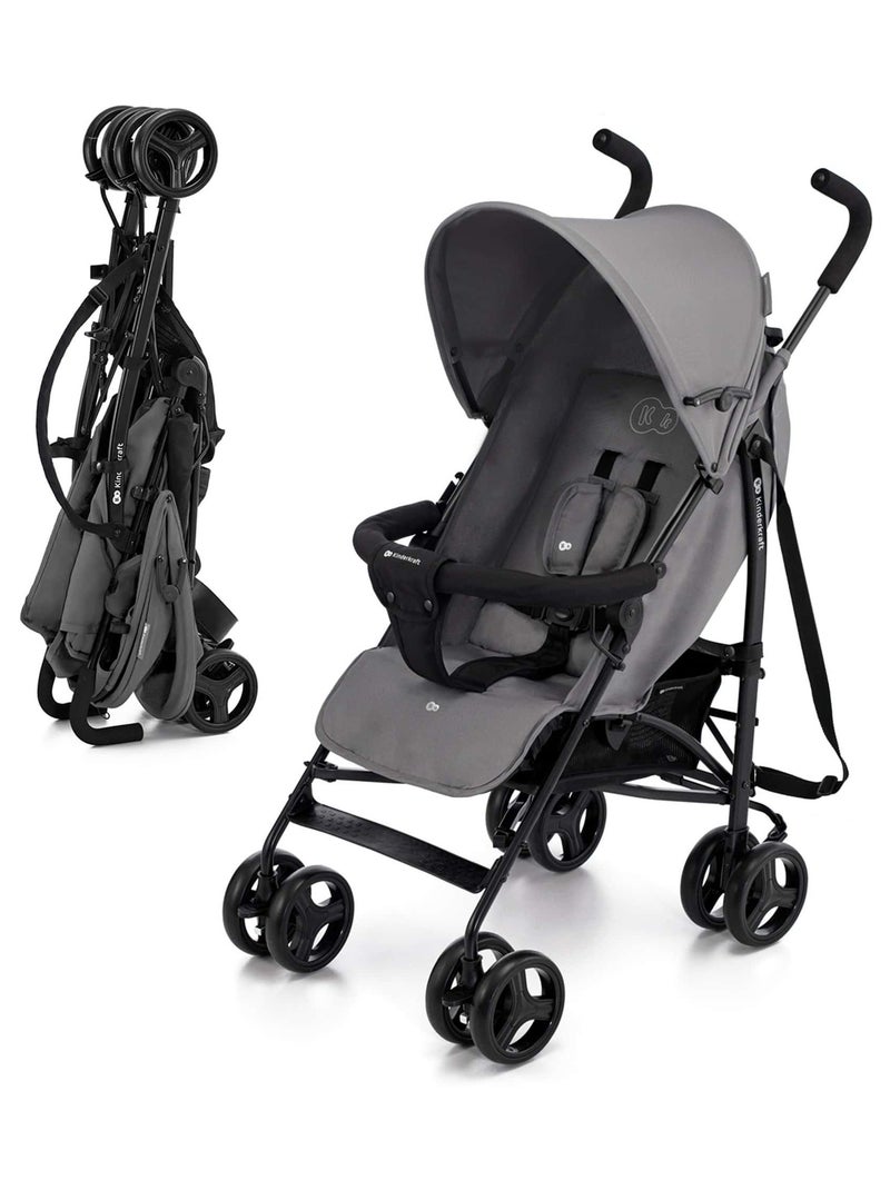Poussette légère de voyage pliable avec dossier réglable Gris - Kiabi