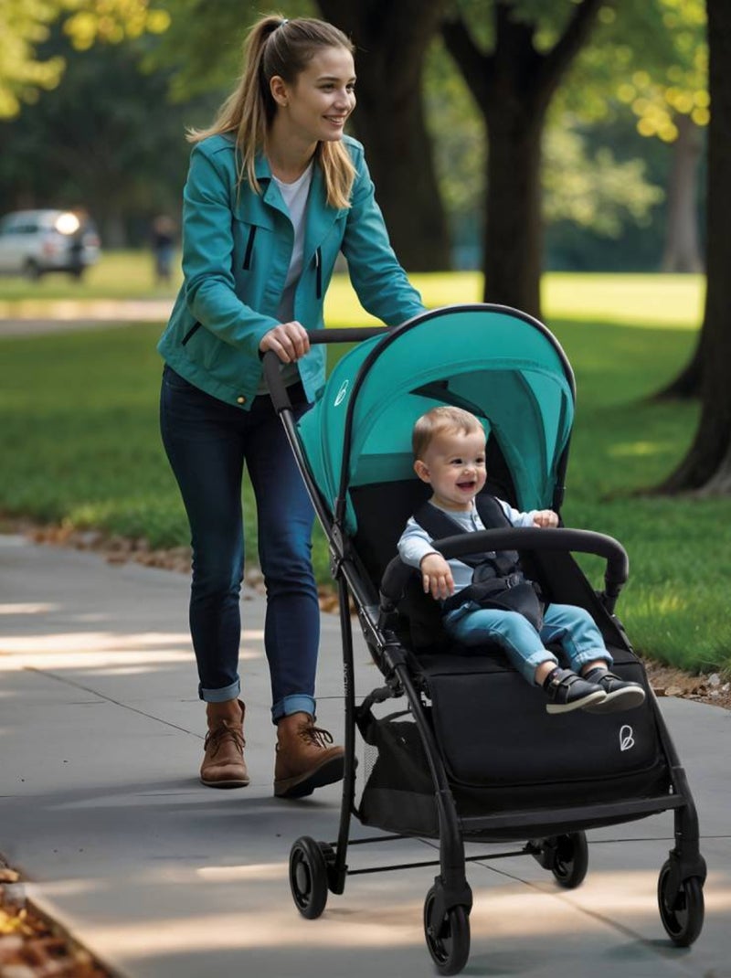 Poussette Milan Noir Vert - Kiabi