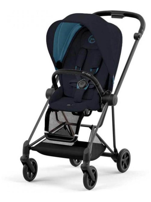 Poussette MIOS 3 châssis Matt Black habillage Midnight Blue - Kiabi