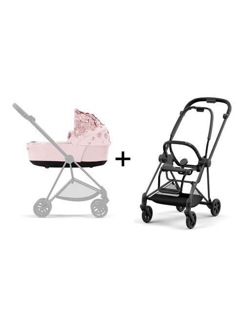 Poussette MIOS 3 châssis Rose Gold nacelle Simply Flowers Pale Blush platinum - Kiabi