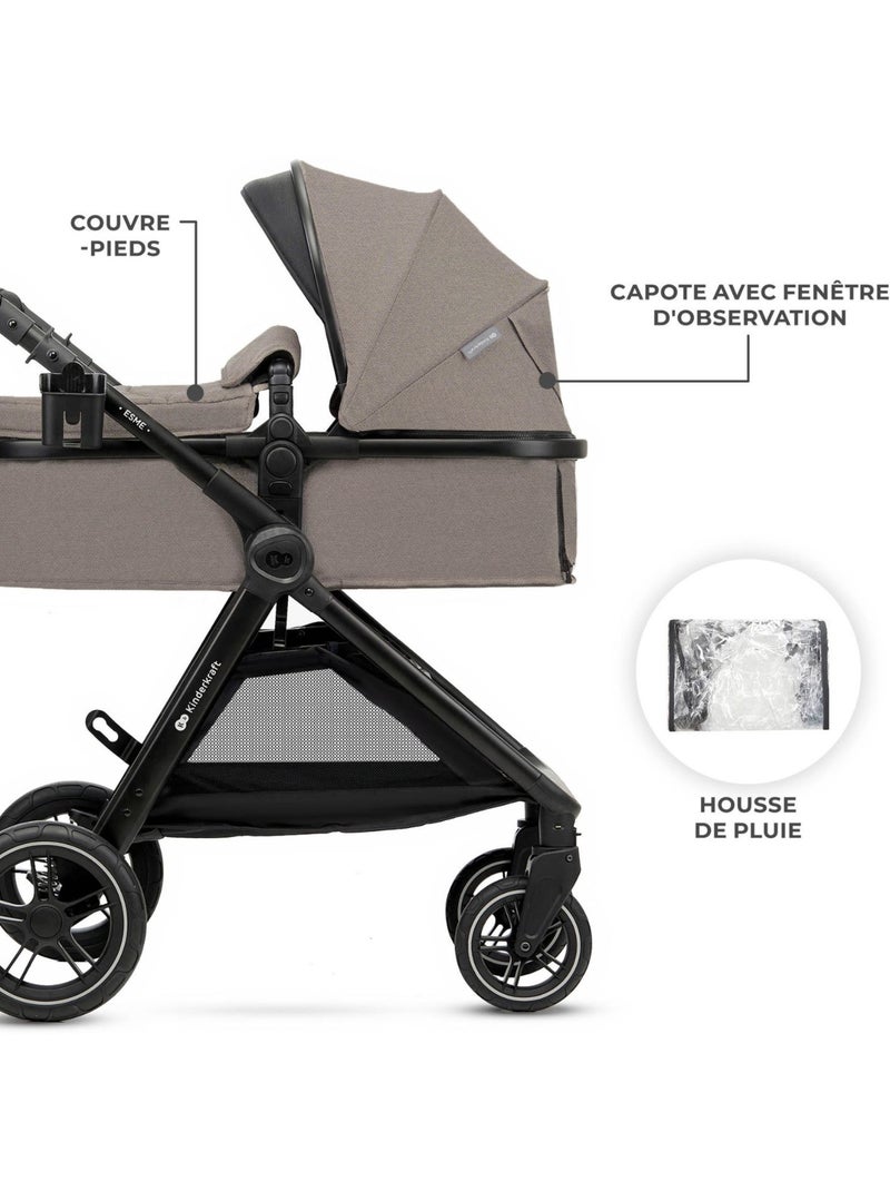 Poussette multifonctionnelle 3 en 1 Beige - Kiabi
