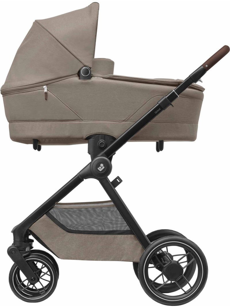 Poussette naissance oxford avec nacelle sense Beige - Kiabi
