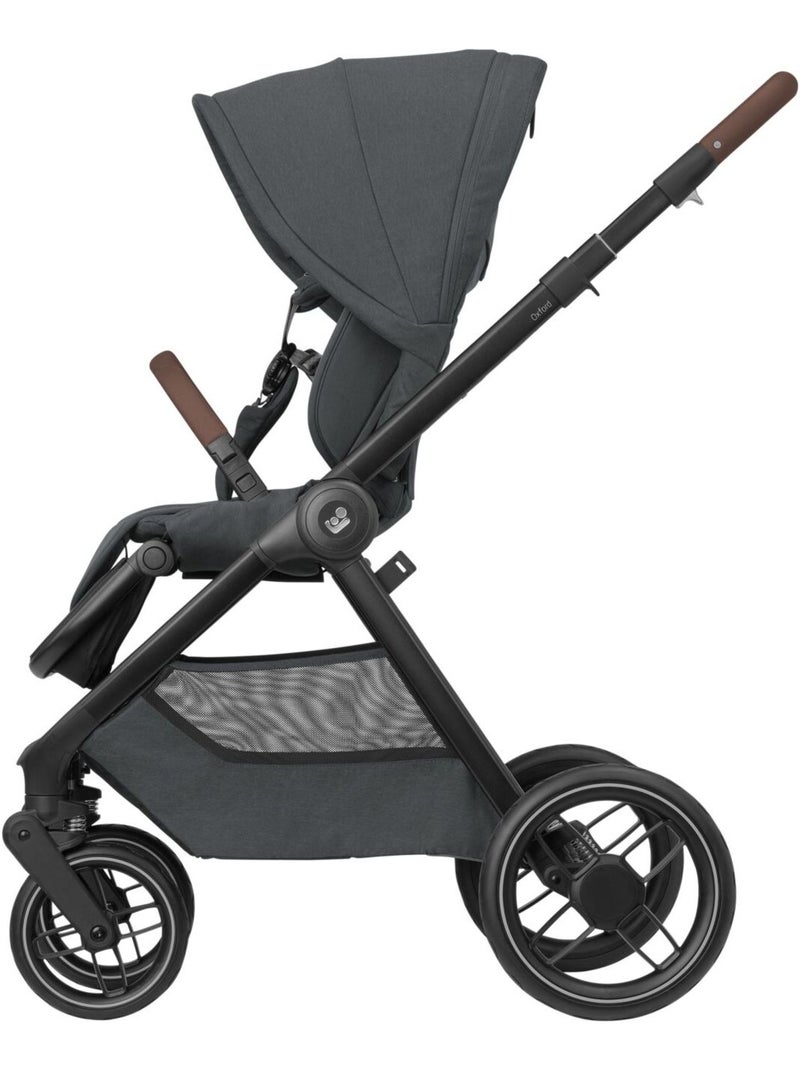 Poussette naissance Oxford avec nacelle Sense Gris foncé - Kiabi