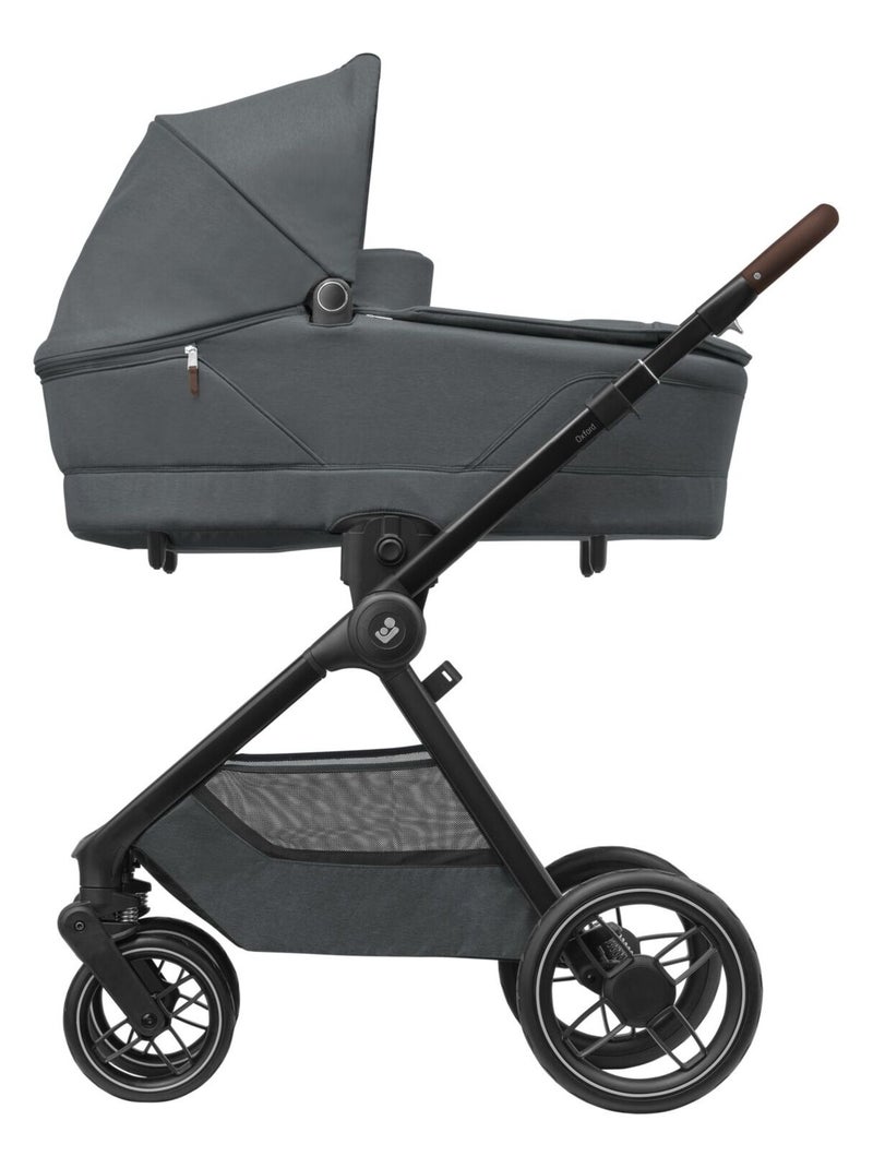 Poussette naissance Oxford avec nacelle Sense Gris foncé - Kiabi