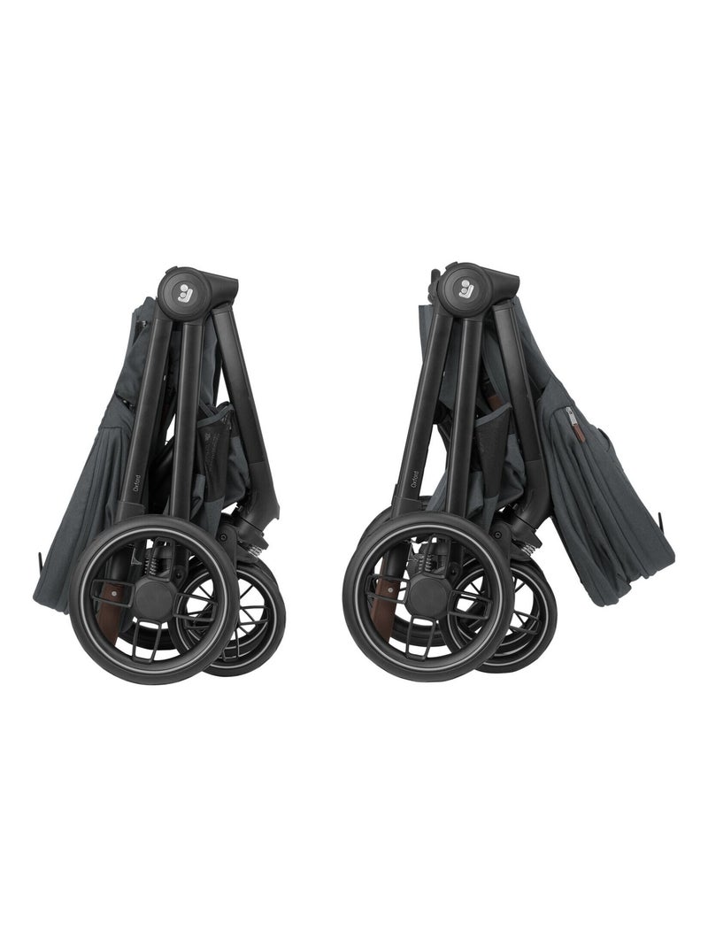 Poussette naissance Oxford avec nacelle Sense Gris foncé - Kiabi