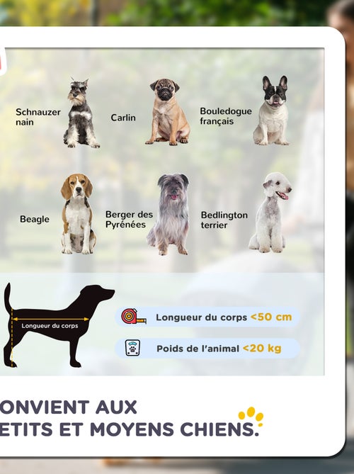 Poussette pliable chien chat 4 roues avec coussin - Kiabi