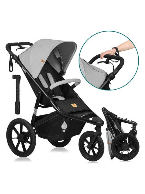 Poussette polyvalente LIONELO Azura - Poussette sportive, poussette tout terrain - 22 kg max - Kiabi