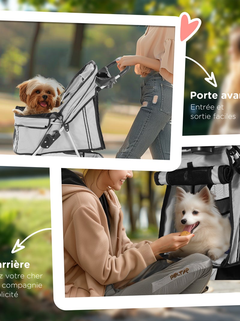 Poussette pour chien Gris - Kiabi