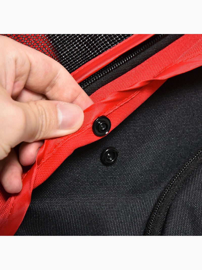 Poussette pour chien pliable 3 roues tout-terrain rouge noir Rouge - Kiabi