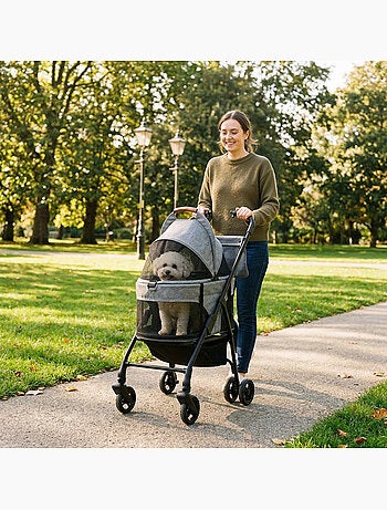 Poussette pour chien siège auto sac de transport 3 en 1