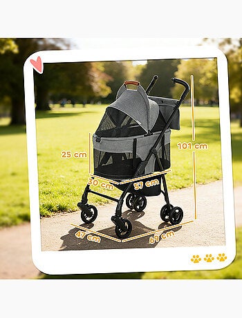 Poussette pour chien siège auto sac de transport 3 en 1