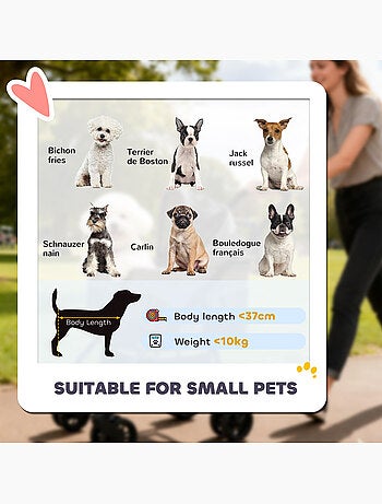 Poussette pour chien siège auto sac de transport 3 en 1
