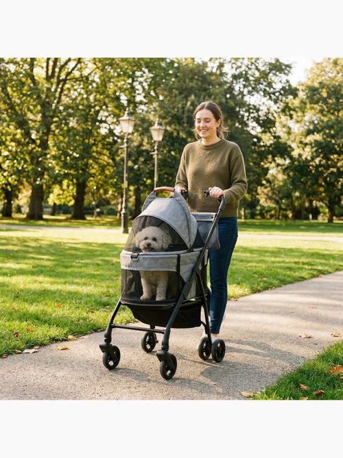 Poussette pour chien  siège auto sac de transport 3 en 1 - Kiabi