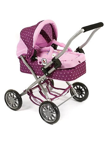 Poussette pour poupée - Couleur "Mûre" à poids.