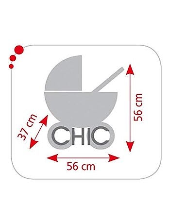 Poussette pour poupée - Couleur "Mûre" à poids.